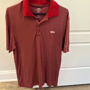 Red Striped Men's Polo Shirt